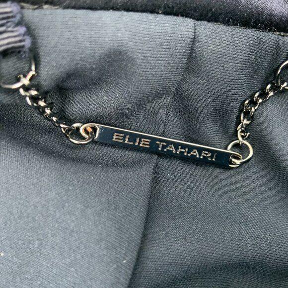 Elie Tahari Tori Blue Metallic Tweed Blazer Sz 10 - Picture 14 of 16